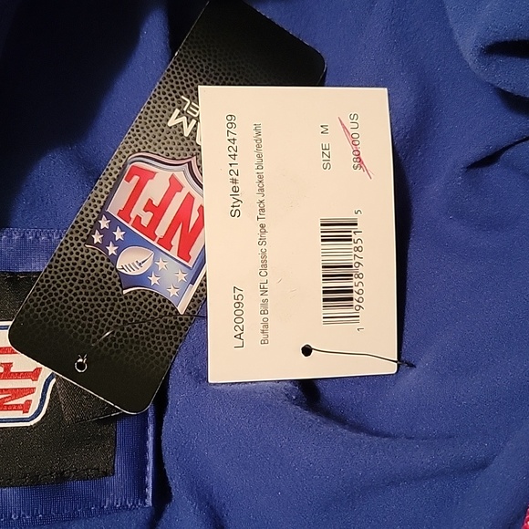NWT: Buffalo Bills  NFL Classic Stripe Track Jacket - Picture 13 of 15